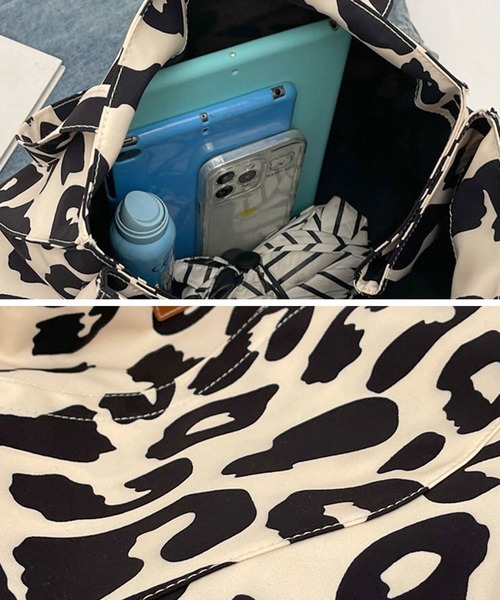 florist（フローリスト）の「【A4収納可・軽量】レオパード柄カジュアルスクエアトートバッグ（トートバッグ・レディース・ベージュ/ピンク・FREE）」の18枚目の写真