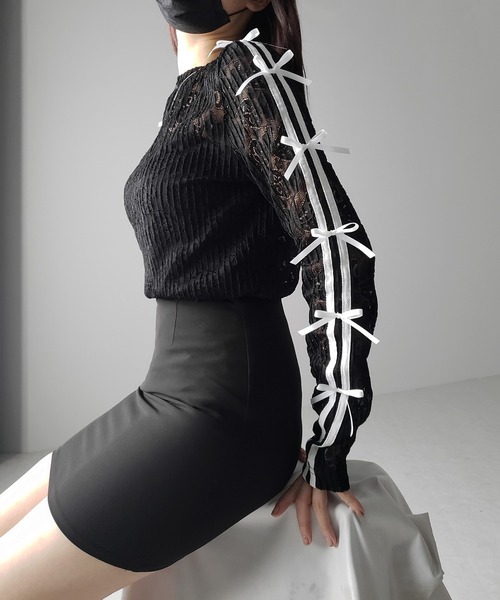 me+em select（ミームセレクト）の「【 2color 】サイドラインリボン