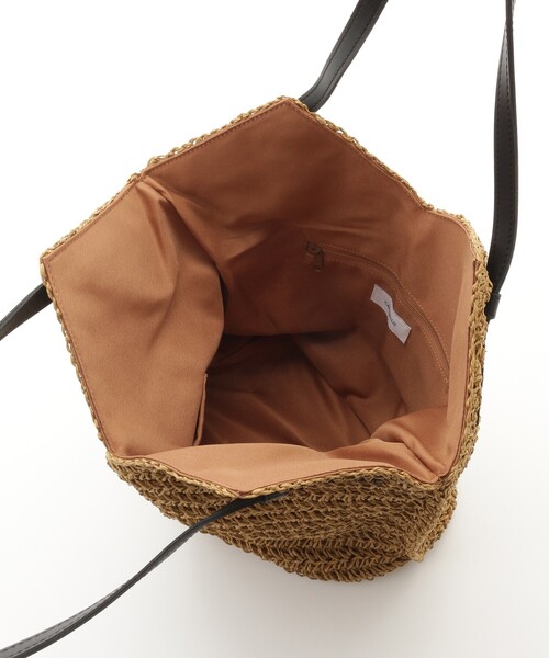 &Bridge（アンドブリッジ）の「cachellier(カシェリエ） 編みトートバッグ（BR）（トートバッグ・レディース・ライトベージュ・99）」の4枚目の写真