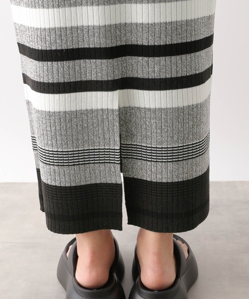 LEPSIM（レプシィム）の「12ゲージマルチボーダーニットスカート