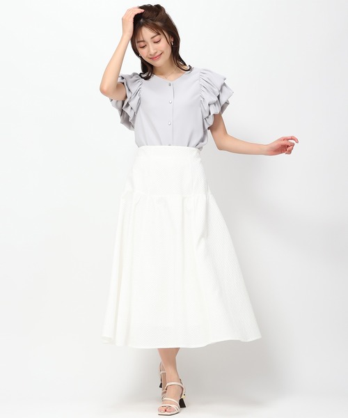新品　ピンク　スカート　2、ホワイト　ブラウス　M 2点まとめ割-400円 お好きな2点で割引♪7,900円(税込8,690円）SET対象商品 最大