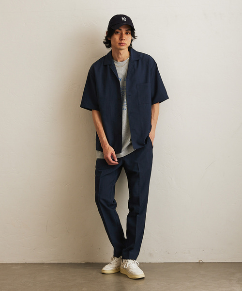 417 EDIFICE（フォーワンセブンエディフィス）の「【Plan Tech】スリムパンツ（スラックス・メンズ・グリーン/ネイビー/ブルー系その他/チャコールグレー/ベージュ・SMALL/MEDIUM/LARGE/X-LARGE）」の12枚目の写真