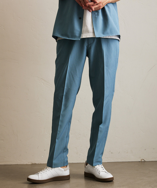 417 EDIFICE（フォーワンセブンエディフィス）の「【Plan Tech】スリムパンツ（スラックス・メンズ・グリーン/ネイビー/ブルー系その他/チャコールグレー/ベージュ・SMALL/MEDIUM/LARGE/X-LARGE）」の14枚目の写真