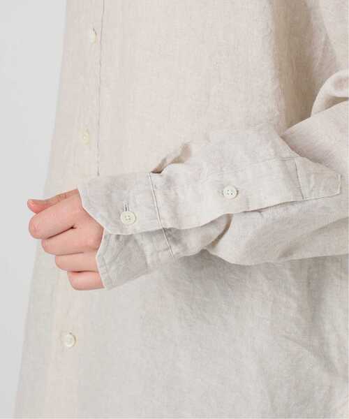 La TOTALITE(ラトータリテ)の「《追加》【TICCA/ティッカ】リネンスクエアビッグシャツUNI(シャツ/ブラウス・レディース・ベージュ/ホワイト/ピンク・FREE)」の6枚目の写真