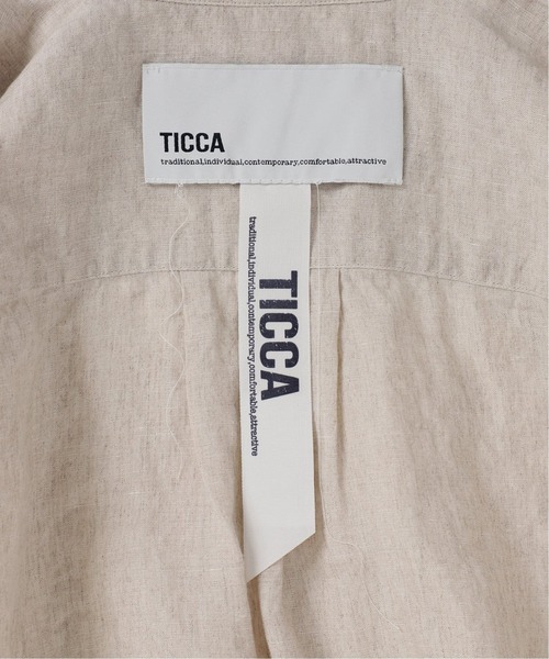 La TOTALITE(ラトータリテ)の「《追加》【TICCA/ティッカ】リネンスクエアビッグシャツUNI(シャツ/ブラウス・レディース・ベージュ/ホワイト/ピンク・FREE)」の11枚目の写真