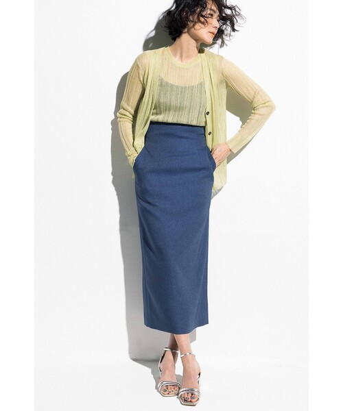 OPAQUE.CLIP（オペークドットクリップ）の「◆【大草直子さんコラボ】シアーニットカーディガン（カーディガン/ボレロ・レディース・ブラック/ベージュ/イエロー・36/40/38）」の5枚目の写真