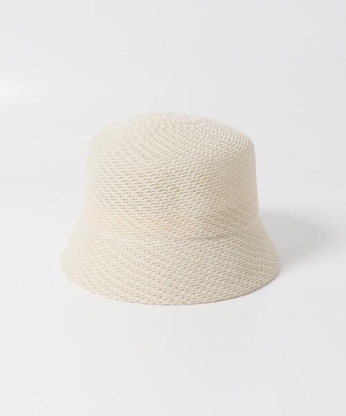 ITEMS URBANRESEARCH（アイテムズ アーバンリサーチ）の「ガラアミバケットハット（ハット・レディース・アイボリー/ブラック/キャメル・-）」の5枚目の写真