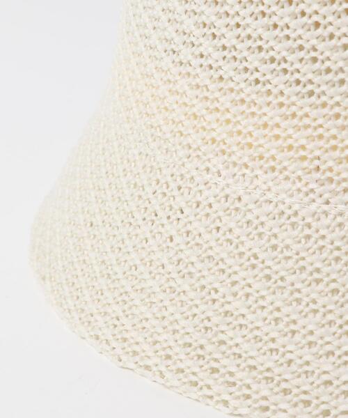 ITEMS URBANRESEARCH（アイテムズ アーバンリサーチ）の「ガラアミバケットハット（ハット・レディース・アイボリー/ブラック/キャメル・-）」の6枚目の写真