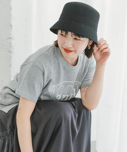 ITEMS URBANRESEARCH（アイテムズ アーバンリサーチ）の「ガラアミバケットハット（ハット・レディース・アイボリー/ブラック/キャメル・-）」の7枚目の写真