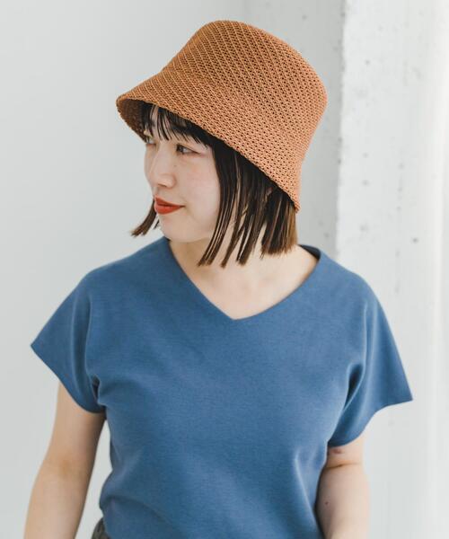 ITEMS URBANRESEARCH（アイテムズ アーバンリサーチ）の「ガラアミバケットハット（ハット・レディース・アイボリー/ブラック/キャメル・-）」の10枚目の写真
