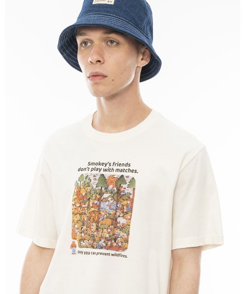 ELEMENT（エレメント）の「ELEMENT メンズ 【SMOKEY BEAR】 SBXE PREVENT SS Ｔシャツ 【2024年春夏モデル】/エレメント半袖Tシャツ（Tシャツ/カットソー・メンズ・アイボリー・LARGE/X-LARGE/MEDIUM）」の7枚目の写真