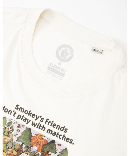 ELEMENT（エレメント）の「ELEMENT メンズ 【SMOKEY BEAR】 SBXE PREVENT SS Ｔシャツ 【2024年春夏モデル】/エレメント半袖Tシャツ（Tシャツ/カットソー・メンズ・アイボリー・LARGE/X-LARGE/MEDIUM）」の6枚目の写真