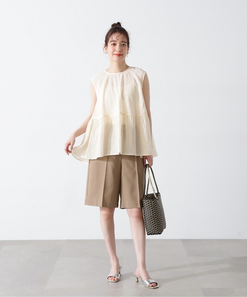 N.（N. Natural Beauty Basic）（エヌエヌナチュラルビューティーベーシック）の「◆ペプラムボリュームブラウス（シャツ/ブラウス・レディース・グレー/ブルー/クリーム・MEDIUM）」の17枚目の写真