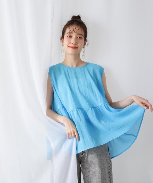 N.（N. Natural Beauty Basic）（エヌエヌナチュラルビューティーベーシック）の「◆ペプラムボリュームブラウス（シャツ/ブラウス・レディース・グレー/ブルー/クリーム・MEDIUM）」の21枚目の写真