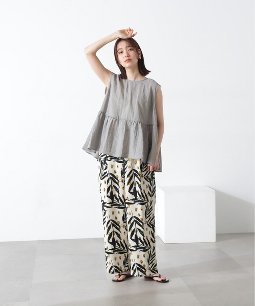 N.（N. Natural Beauty Basic）（エヌエヌナチュラルビューティーベーシック）の「◆ペプラムボリュームブラウス（シャツ/ブラウス・レディース・グレー/ブルー/クリーム・MEDIUM）」の9枚目の写真