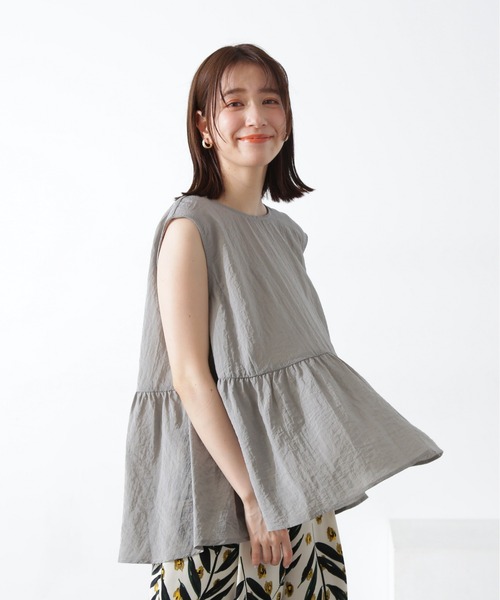 N.（N. Natural Beauty Basic）（エヌエヌナチュラルビューティーベーシック）の「◆ペプラムボリュームブラウス（シャツ/ブラウス・レディース・グレー/ブルー/クリーム・MEDIUM）」の11枚目の写真