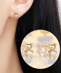 くまパールピアス