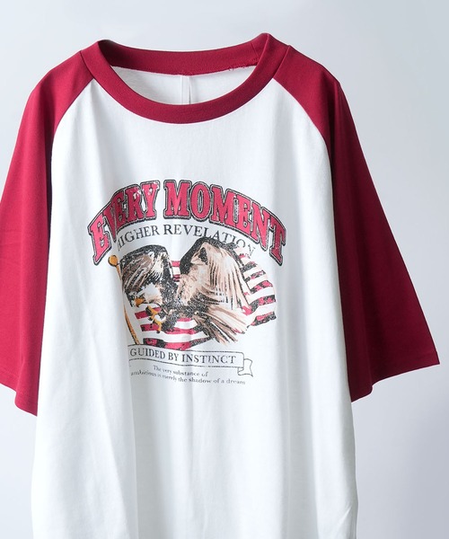 おしゃれスタ(オシャレスタ)の「リンガーTシャツ/ラグランTシャツ【IR】 オーバーサイズ メンズ レディース(Tシャツ/カットソー・メンズ・ホワイト系1/ホワイト系2/ホワイト系その他2/ホワイト系3/ブラック系4/ホワイト系その他/ホワイト系その他3/ブラック系その他4・M/L/XL/S)」の3枚目の写真