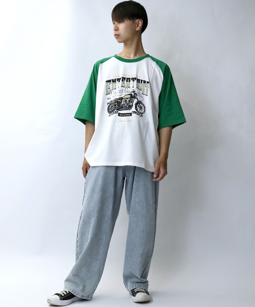おしゃれスタ(オシャレスタ)の「リンガーTシャツ/ラグランTシャツ【IR】 オーバーサイズ メンズ レディース(Tシャツ/カットソー・メンズ・ホワイト系1/ホワイト系2/ホワイト系その他2/ホワイト系3/ブラック系4/ホワイト系その他/ホワイト系その他3/ブラック系その他4・M/L/XL/S)」の20枚目の写真