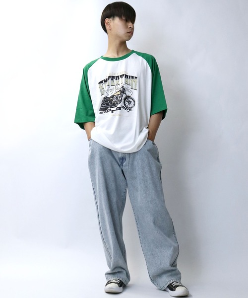 おしゃれスタ(オシャレスタ)の「リンガーTシャツ/ラグランTシャツ【IR】 オーバーサイズ メンズ レディース(Tシャツ/カットソー・メンズ・ホワイト系1/ホワイト系2/ホワイト系その他2/ホワイト系3/ブラック系4/ホワイト系その他/ホワイト系その他3/ブラック系その他4・M/L/XL/S)」の22枚目の写真