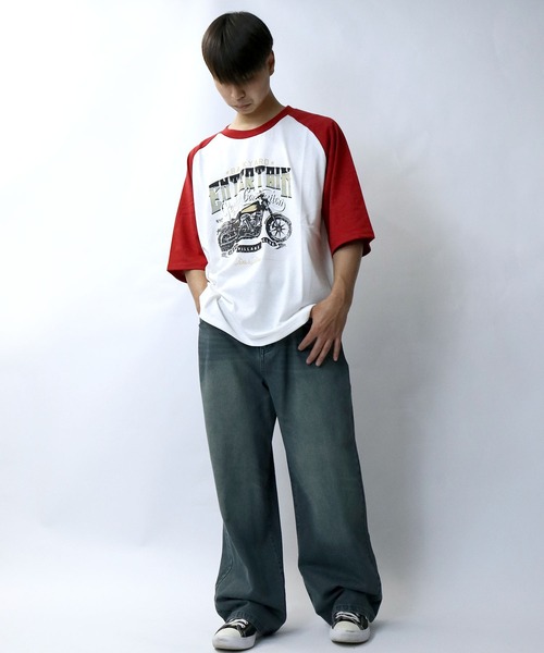 おしゃれスタ(オシャレスタ)の「リンガーTシャツ/ラグランTシャツ【IR】 オーバーサイズ メンズ レディース(Tシャツ/カットソー・メンズ・ホワイト系1/ホワイト系2/ホワイト系その他2/ホワイト系3/ブラック系4/ホワイト系その他/ホワイト系その他3/ブラック系その他4・M/L/XL/S)」の17枚目の写真