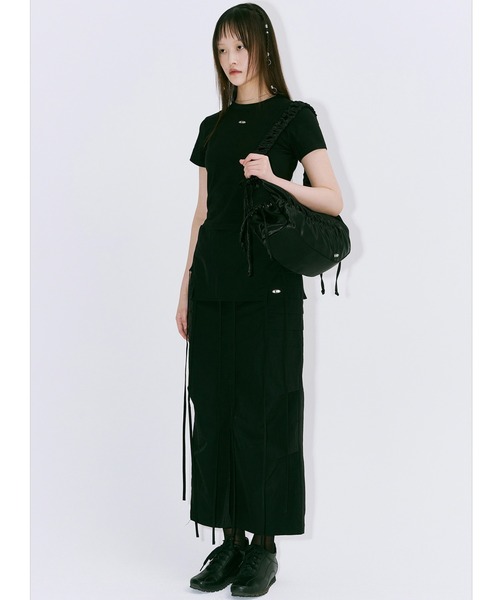 tシャツ A'GEM/9 × .kom 「NIIER NOR/ニア ノア」 CROSS-ROSE CROP TOP/クロスローズ クロップTシャツ レ A'GEM/9 × .kom 『NIIER NOR/ニア ノア』 CROSS-ROSE CROP TOP