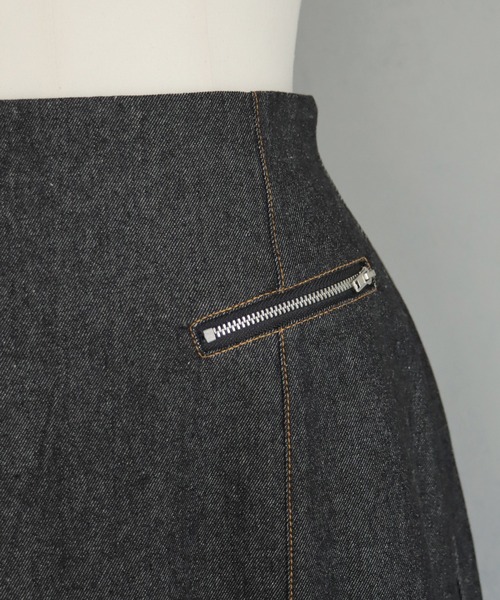 &g'aime（アンジェム）の「【&g’aime】ジップデザインフレアデニムスカート（デニムスカート・レディース・ブラック・FREE）」の21枚目の写真