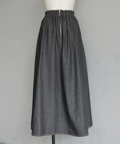 &g'aime（アンジェム）の「【&g’aime】ジップデザインフレアデニムスカート（デニムスカート・レディース・ブラック・FREE）」の22枚目の写真