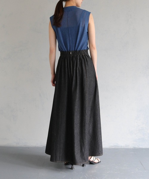 &g'aime（アンジェム）の「【&g’aime】ジップデザインフレアデニムスカート（デニムスカート・レディース・ブラック・FREE）」の19枚目の写真