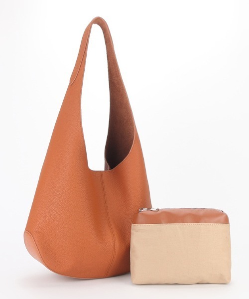 NiiNa（ニーナ）の「【NiiNa】【高品質牛革】ソフトレザーショルダートートバケットバッグ（ハンドバッグ・レディース・ブラウン/ホワイト/オレンジ/グレー/ブルー/ブラック/ベージュ/グリーン・FREE）」の8枚目の写真