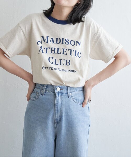 VENCEEXCHANGE(ヴァンスエクスチェンジ)の「MADISONリンガーT(Tシャツ/カットソー・レディース・オフホワイト/チャコールグレー/ライトベージュ・FREE)」の20枚目の写真
