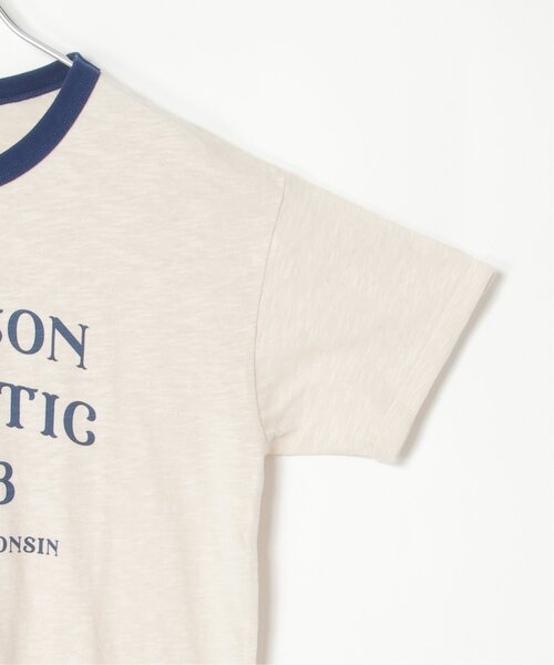 VENCEEXCHANGE(ヴァンスエクスチェンジ)の「MADISONリンガーT(Tシャツ/カットソー・レディース・オフホワイト/チャコールグレー/ライトベージュ・FREE)」の22枚目の写真