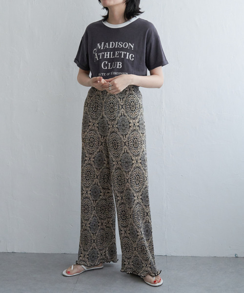 VENCEEXCHANGE(ヴァンスエクスチェンジ)の「MADISONリンガーT(Tシャツ/カットソー・レディース・オフホワイト/チャコールグレー/ライトベージュ・FREE)」の11枚目の写真