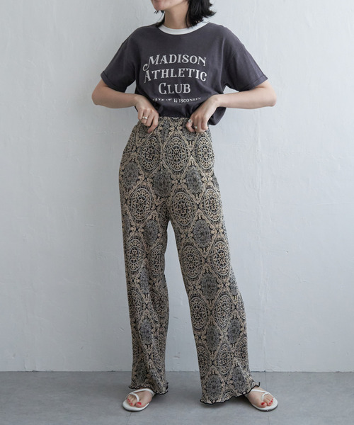 VENCEEXCHANGE(ヴァンスエクスチェンジ)の「MADISONリンガーT(Tシャツ/カットソー・レディース・オフホワイト/チャコールグレー/ライトベージュ・FREE)」の12枚目の写真