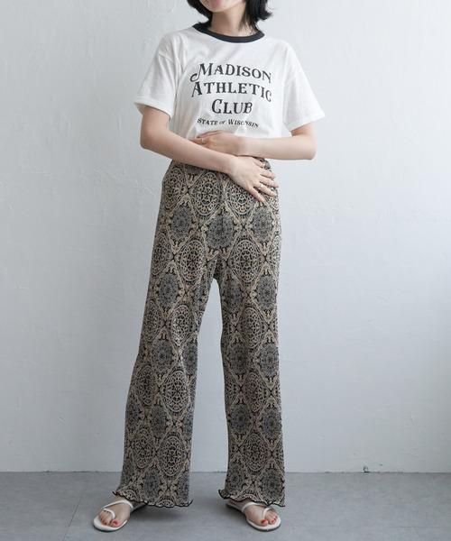 VENCEEXCHANGE(ヴァンスエクスチェンジ)の「MADISONリンガーT(Tシャツ/カットソー・レディース・オフホワイト/チャコールグレー/ライトベージュ・FREE)」の13枚目の写真