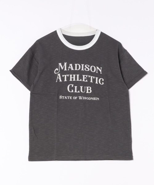 VENCEEXCHANGE(ヴァンスエクスチェンジ)の「MADISONリンガーT(Tシャツ/カットソー・レディース・オフホワイト/チャコールグレー/ライトベージュ・FREE)」の18枚目の写真