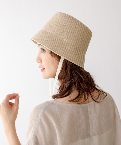 RIVE DROITE（リヴドロワ）の「コード付きバケットハット（ハット・レディース・ブラック/ベージュ・FREE）」の7枚目の写真