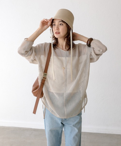 RIVE DROITE（リヴドロワ）の「コード付きバケットハット（ハット・レディース・ブラック/ベージュ・FREE）」の9枚目の写真