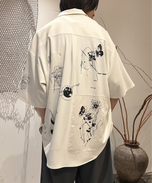 HARE（ハレ）の「ドローイングモチーフプリントシャツ(HARE