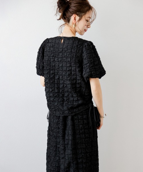 AMELY（エミリー）の「ワッフルジャカードセットアップ（セットアップ・レディース・ブラック/ホワイト/ラベンダー・フリー）」の12枚目の写真