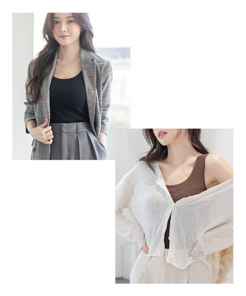 tu-hacci(ツーハッチ)の「【170万枚突破!】おしゃれもブラもね。BRAmoneなら一枚でナチュ盛りが叶う!リブタンクトップ(ノンワイヤーtype)(タンクトップ・レディース・ブラック/グレイッシュベージュ/チャコールグレー/アッシュブラウン・S/SG/M/MG/L/LG/XL)」の20枚目の写真