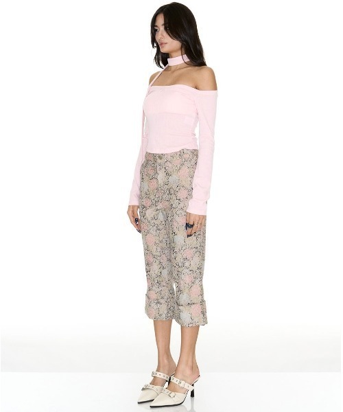 tシャツ 「SETSETSET」JENNIE OFF-SHOULDER LOGO TOP レディース SETSETSET tシャツ 「SETSETSET」JENNIE OFF-SHOULDER LOGO TOP