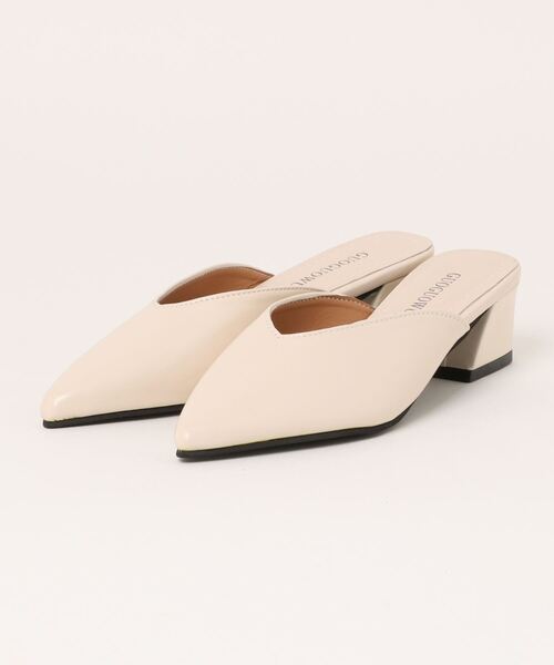 STYLEBLOCK（スタイルブロック）の「ポインテッドトゥミュール（サンダル・レディース・ベージュ系その他/オフホワイト/ブラック・35/40/36/38/37/42/39/41）」の4枚目の写真