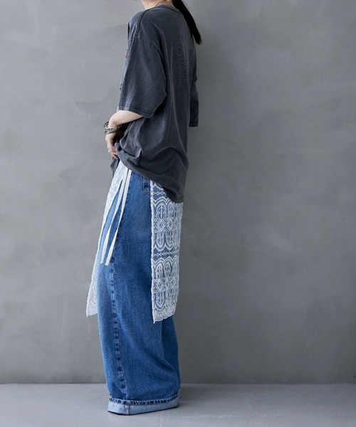 etoll.(エトル)の「刺繍オーガンジーラップSK(スカート・レディース・ホワイト/アイボリー/ブラック・M)」の10枚目の写真