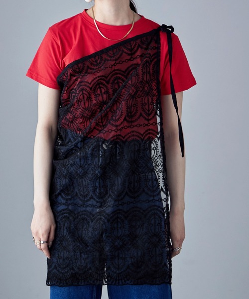 etoll.(エトル)の「刺繍オーガンジーラップSK(スカート・レディース・ホワイト/アイボリー/ブラック・M)」の14枚目の写真