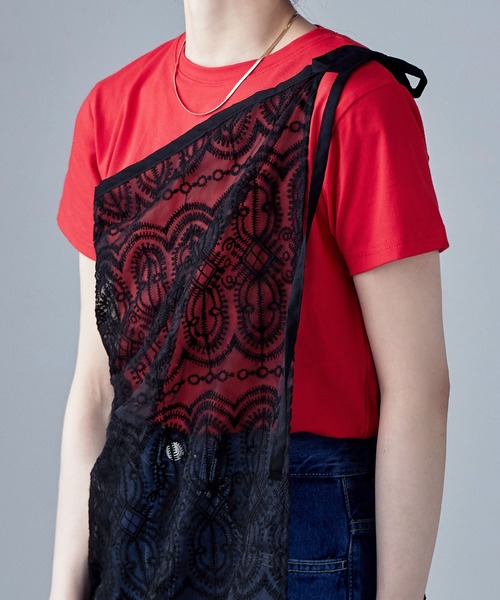 etoll.(エトル)の「刺繍オーガンジーラップSK(スカート・レディース・ホワイト/アイボリー/ブラック・M)」の17枚目の写真