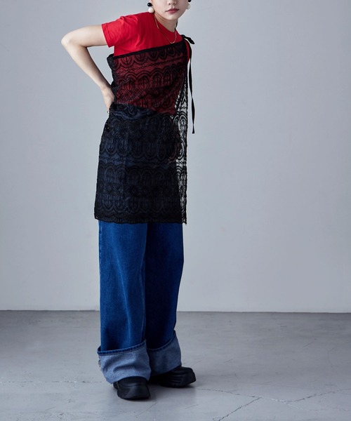 etoll.(エトル)の「刺繍オーガンジーラップSK(スカート・レディース・ホワイト/アイボリー/ブラック・M)」の19枚目の写真
