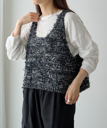 【24AW】異素材MIXテープヤーン ベスト