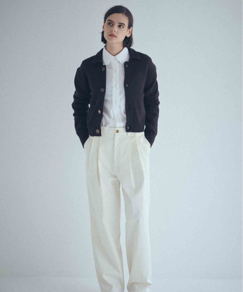 SEA（シー）の「チノ ワイド トラウザーズ（チノパンツ・レディース・アイボリー/ブラック・0/1）」の15枚目の写真