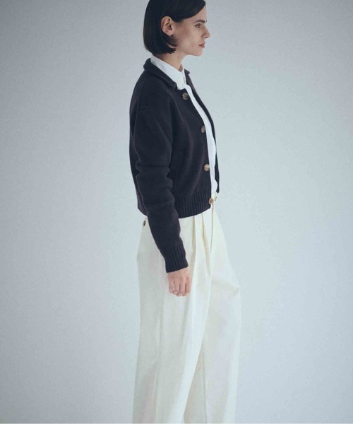 SEA（シー）の「チノ ワイド トラウザーズ（チノパンツ・レディース・アイボリー/ブラック・0/1）」の14枚目の写真